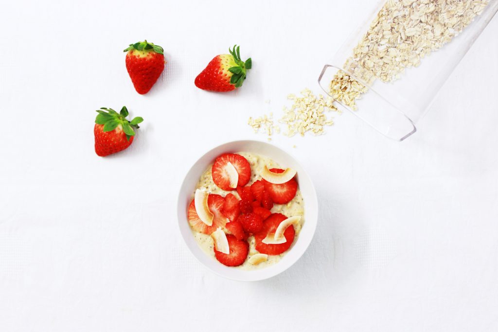 porridge fraise pour repas de bivouac